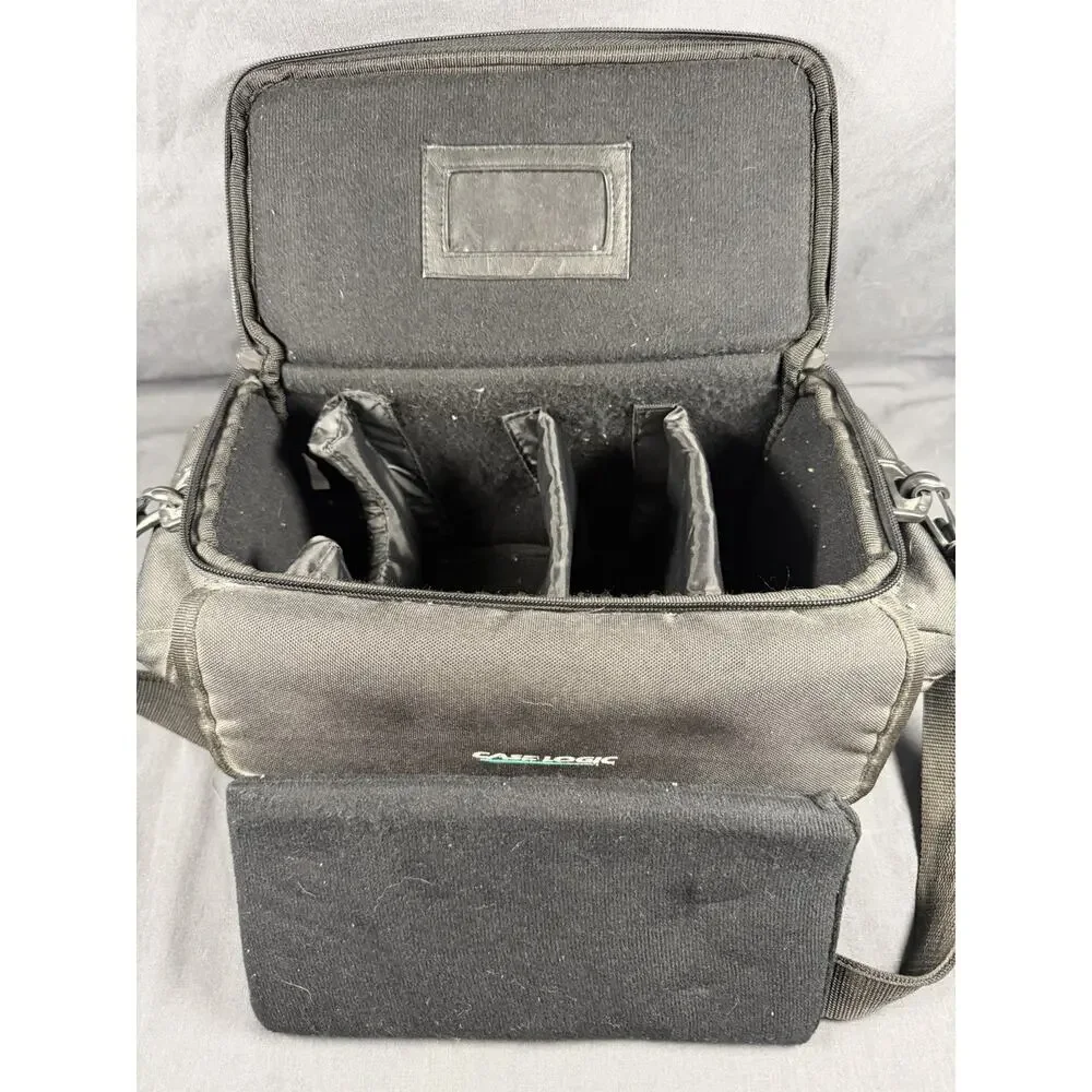 CaseLogic Canvas Medium Black Camera Bag Camcorder/Organizer Zipper Case Strap